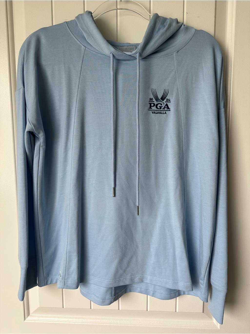 Pga Valhalla Light Blue Light Weight Hooded Shirt